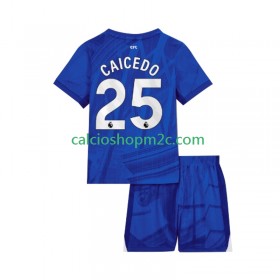 Chelsea Moises Caicedo 25 Bambino Maglia Prima 2025/2026 Manica Corta